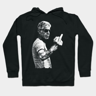 Anthony Bourdain middle finger pose Hoodie